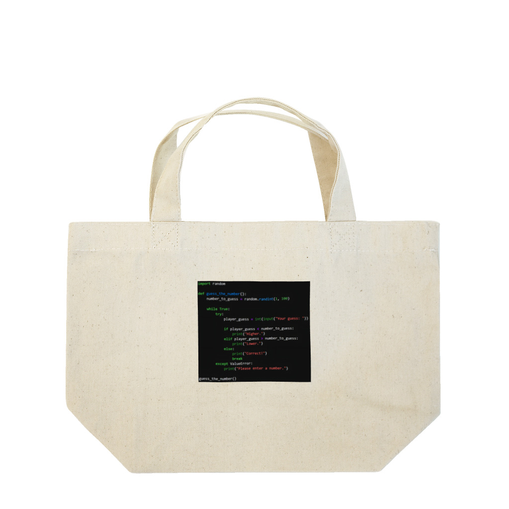 Todaiのプログラミングコード ランチトートバッグ