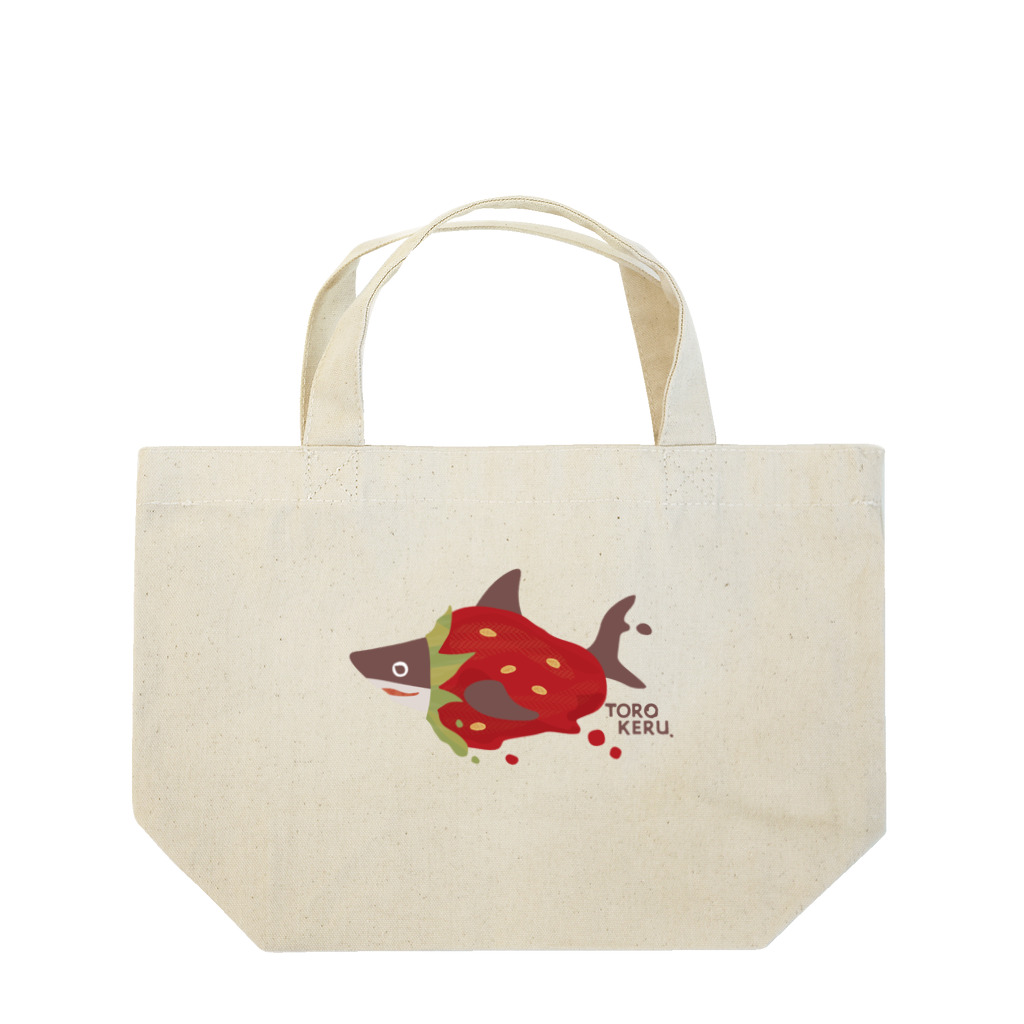 さかたようこ / サメ画家の苺ととろけるおサメさん | TOROKERU SHARK Strawberry ランチトートバッグ