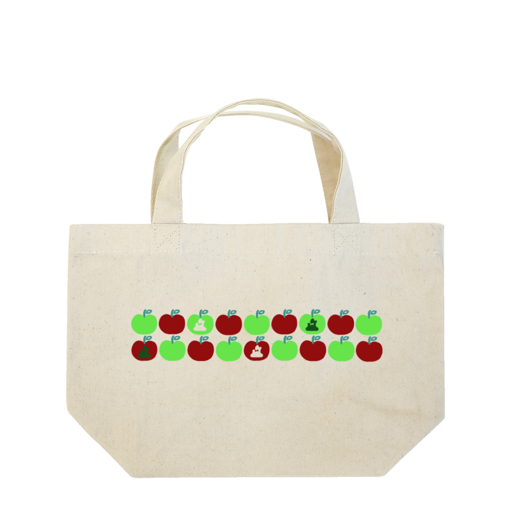 モナ子のレトロアオモリンゴ ランチトートバッグ