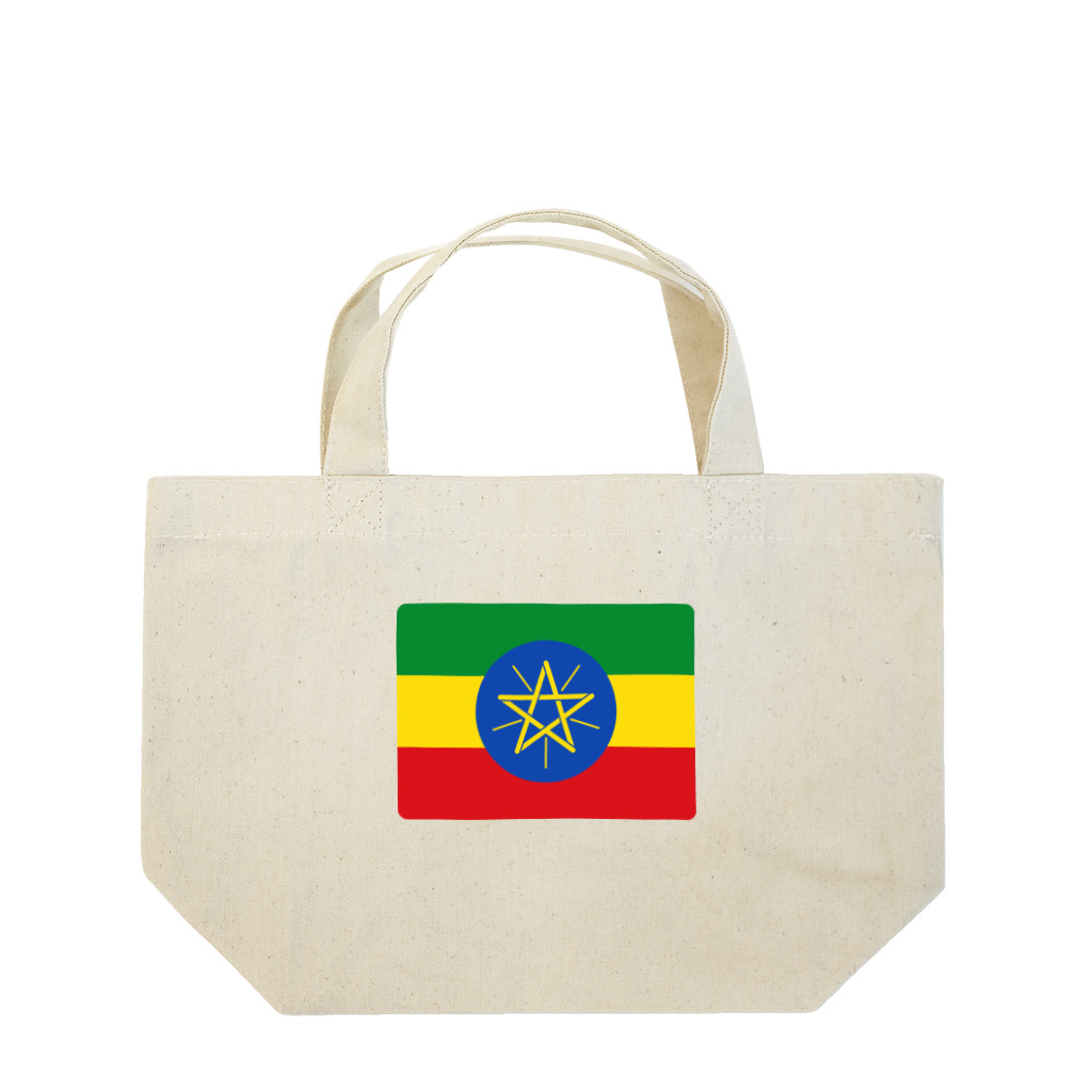 お絵かき屋さんのエチオピアの国旗 ランチトートバッグ
