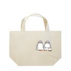 ヤママユ(ヤママユ・ペンギイナ)のふたごのジェンツーペンギン(ロゴあり) Lunch Tote Bag