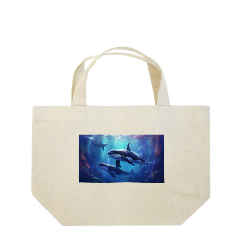 シャチと深海 Lunch Tote Bag