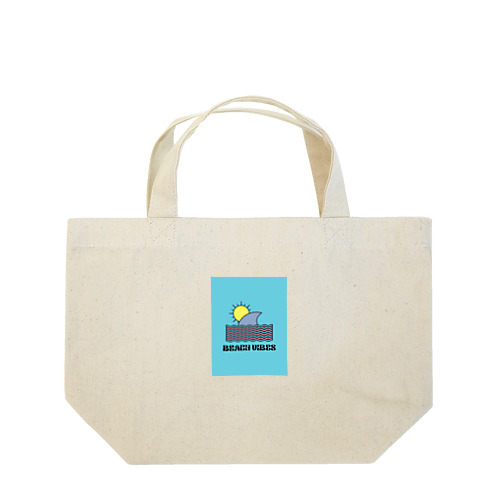 white beach vibesデザイン Lunch Tote Bag