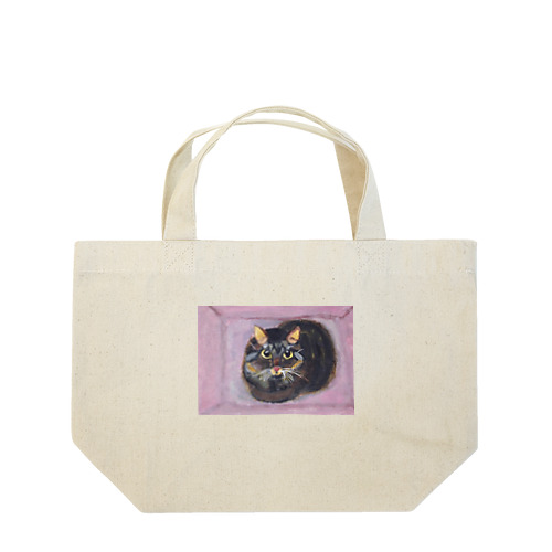 愛猫ポワロ、日本画 Lunch Tote Bag