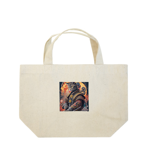 「猫舞う戦士の神響：武神の至高の姿」 Lunch Tote Bag