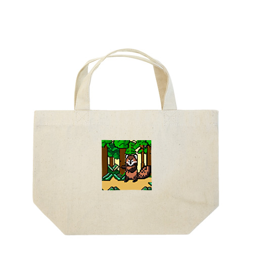 ぽんぽこタヌキのピクセルアドベンチャー Lunch Tote Bag