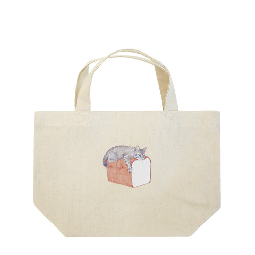 サバトラと高級食パン Lunch Tote Bag