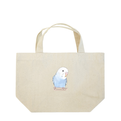 おしゃまな止まり木セキセイインコちゃん【まめるりはことり】 Lunch Tote Bag