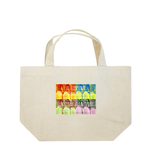 Happy cows♪Milk timeカラフルVer. Lunch Tote Bag