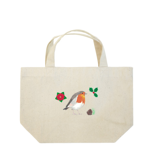 [森図鑑] クリスマスロビン(西洋こまどり)A Lunch Tote Bag
