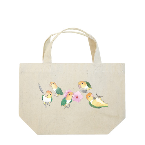 あつまれシロハラインコちゃん【まめるりはことり】 Lunch Tote Bag