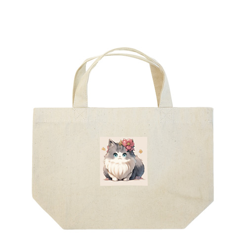 フラワーCAT Lunch Tote Bag