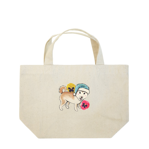 サンタ帽子のワンちゃん🌸🌼🌸 Lunch Tote Bag