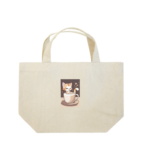 のほほんカプチーノ猫🐱 ランチトートバッグ