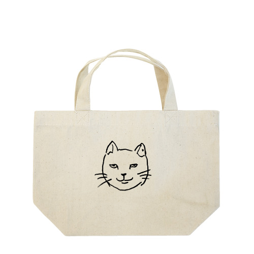 ニヒルな白猫  Lunch Tote Bag