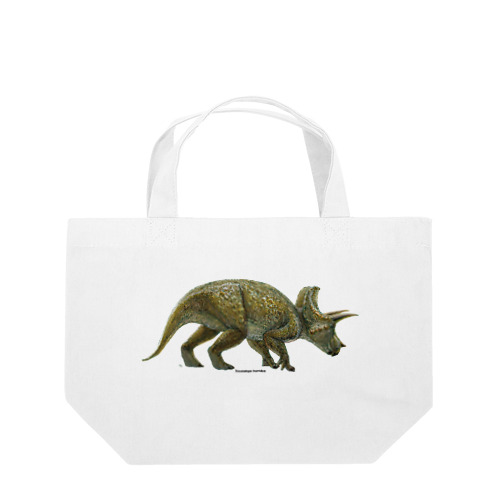 Triceratops horridus(トリケラトプス ・ホリドゥス)着彩画 ランチトートバッグ