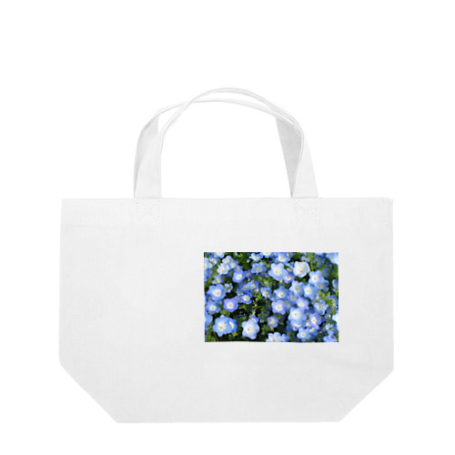 flower blue ランチトートバッグ