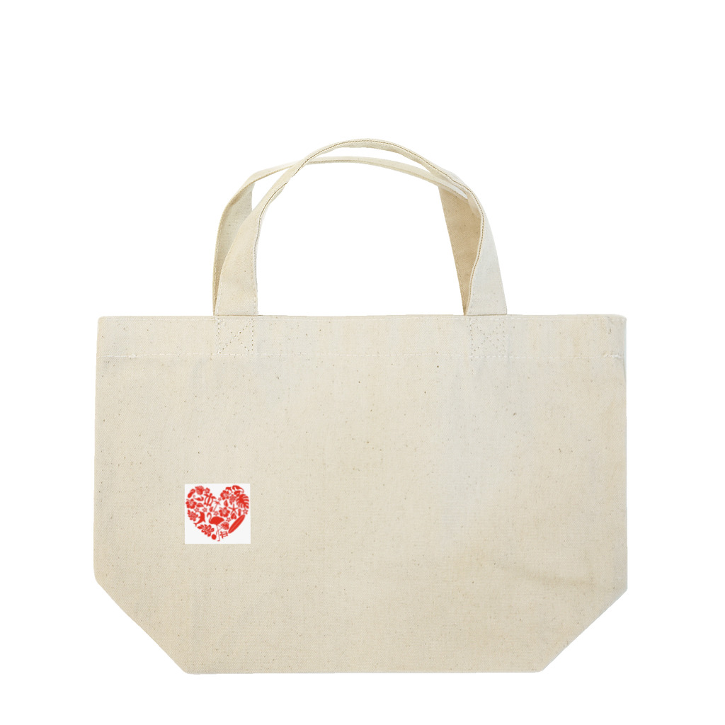 Angel  SmileのHawaiian Heart Lunch Tote Bag