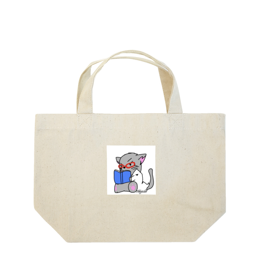 Kujakuの朗読猫 Lunch Tote Bag