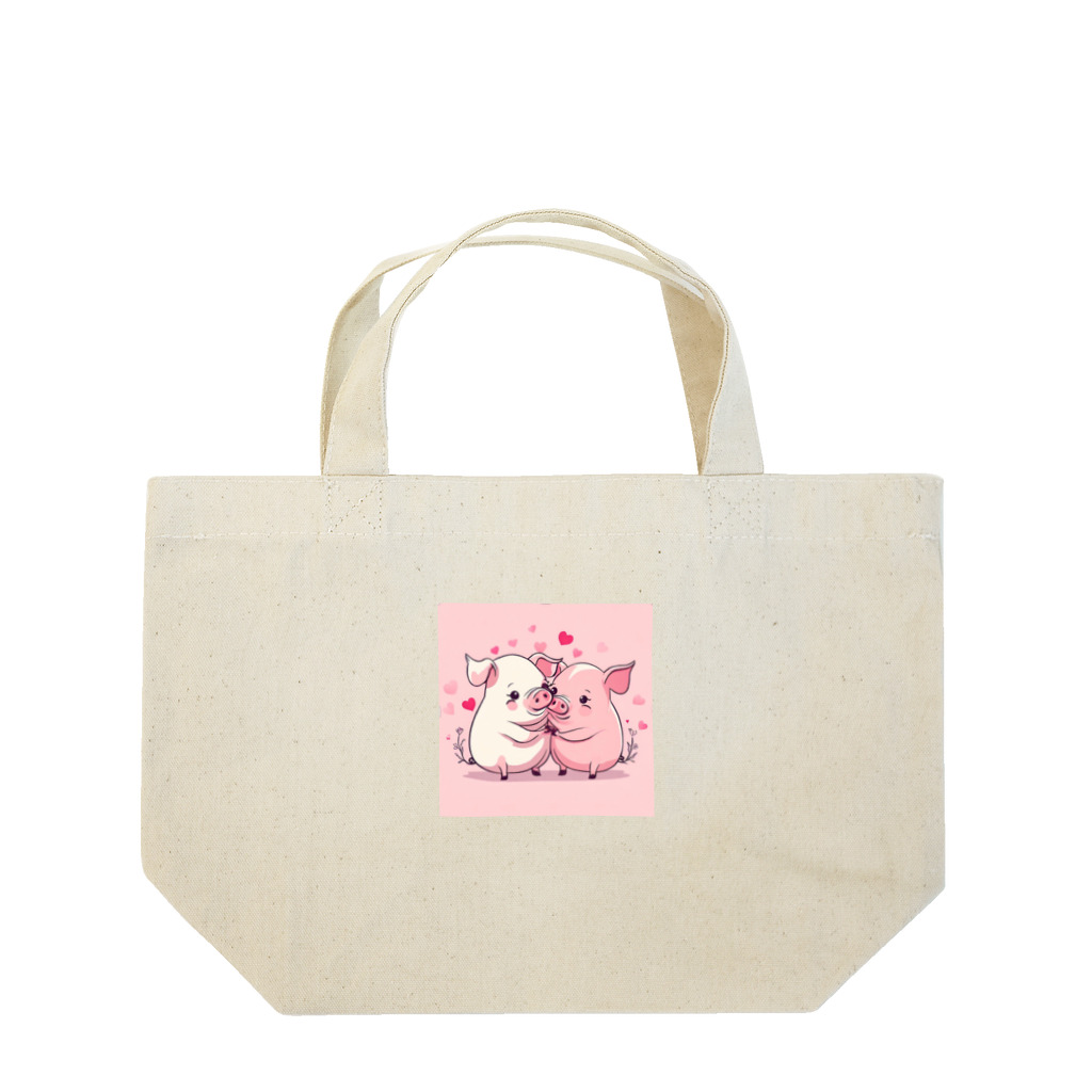 🐽ブヒブヒ🐽の子豚ちゃんのかわいいグッズ Lunch Tote Bag