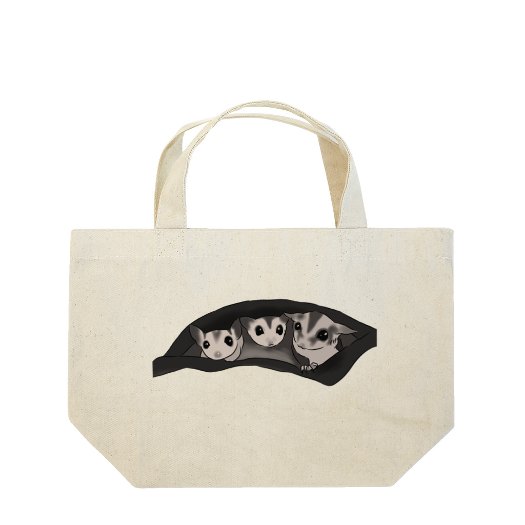 モモンガのしっぽのSugar gliders in a pocket! ver.2 Lunch Tote Bag