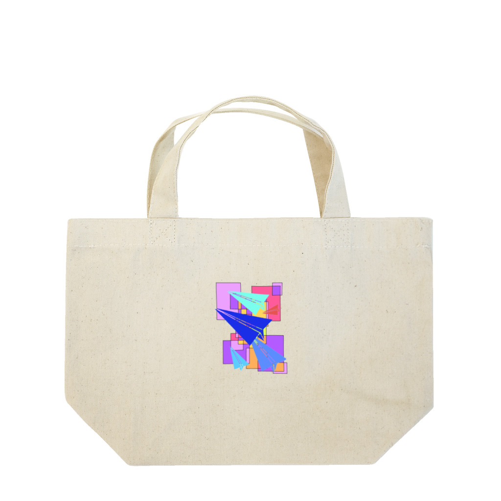 ☆MATSU☆のカラフル紙飛行機 Lunch Tote Bag