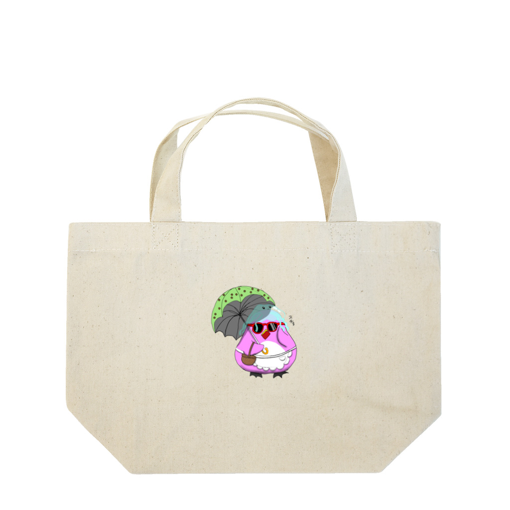 タマのちょびりげ❣️のペンギン母ちゃん 夏のおでかけ Lunch Tote Bag