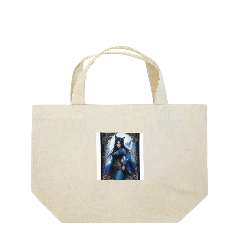 ZZRR12の「狐魔女の蒼き炎」 ： "The Azure Flames of the Fox Witch" Lunch Tote Bag