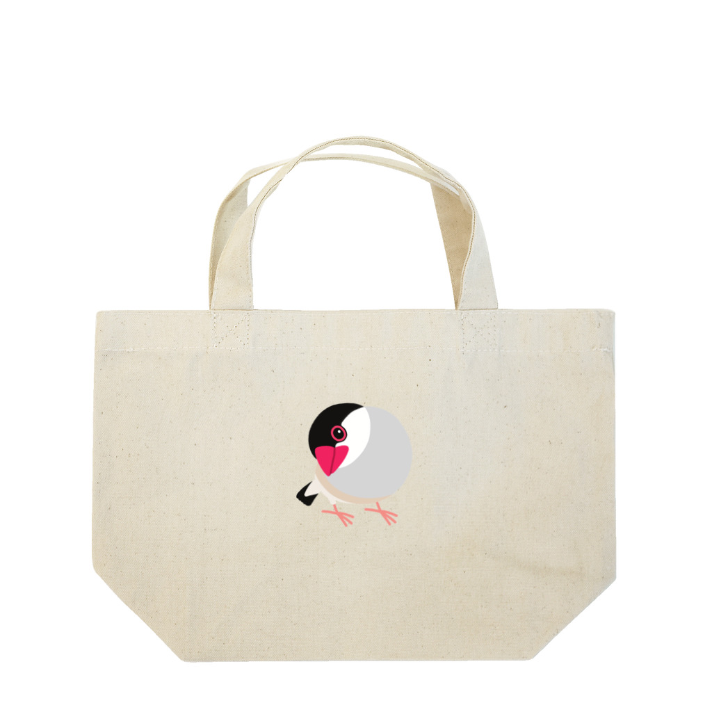 ほほらら工房 SUZURI支店の首をかしげる桜文鳥 Lunch Tote Bag