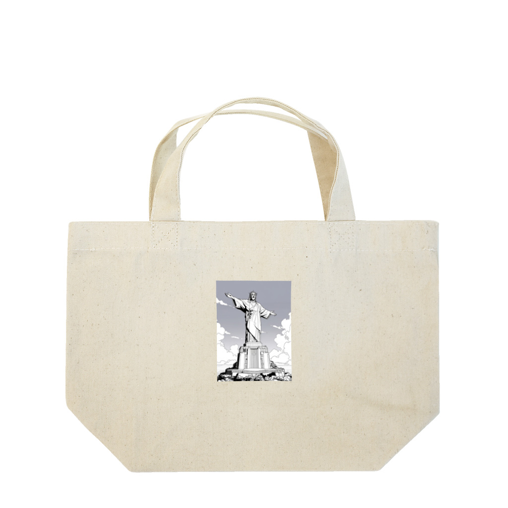 ZZRR12のコルコバードのキリスト像 Lunch Tote Bag