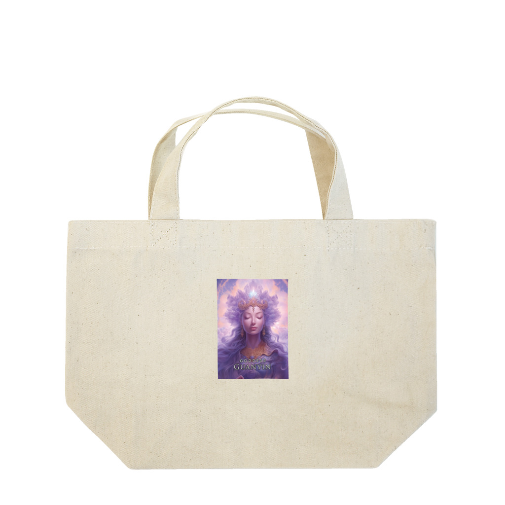 フォアネイル開運ショップの女神クァンイン Lunch Tote Bag