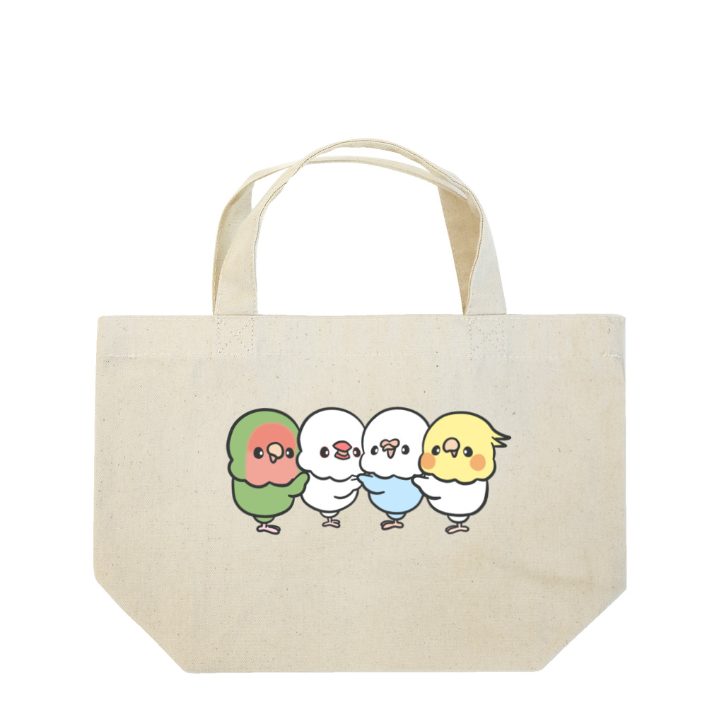 すぅまる☻のぎゅーっと集合鳥ちゃんズ Lunch Tote Bag
