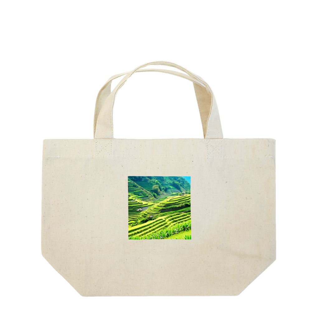 dolphineの日本の原風景　棚田 Lunch Tote Bag