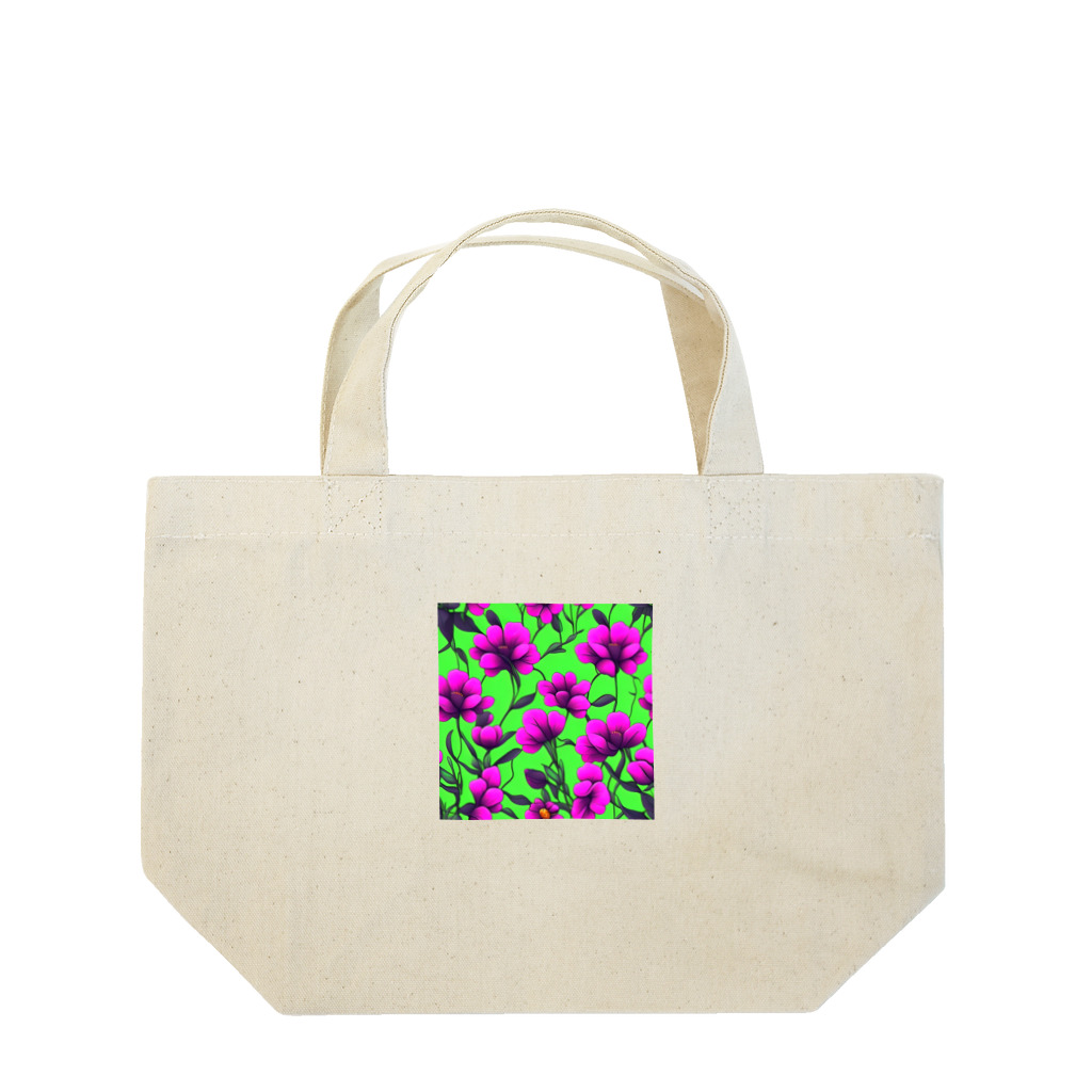 dolphineの紫の鮮やかな花 Lunch Tote Bag