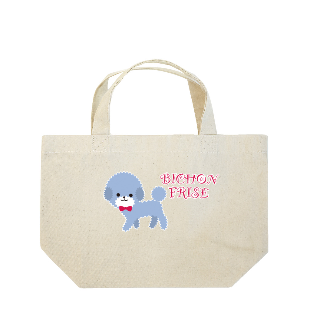 tomokomiyagamiのビションフリーゼ ブルー Lunch Tote Bag