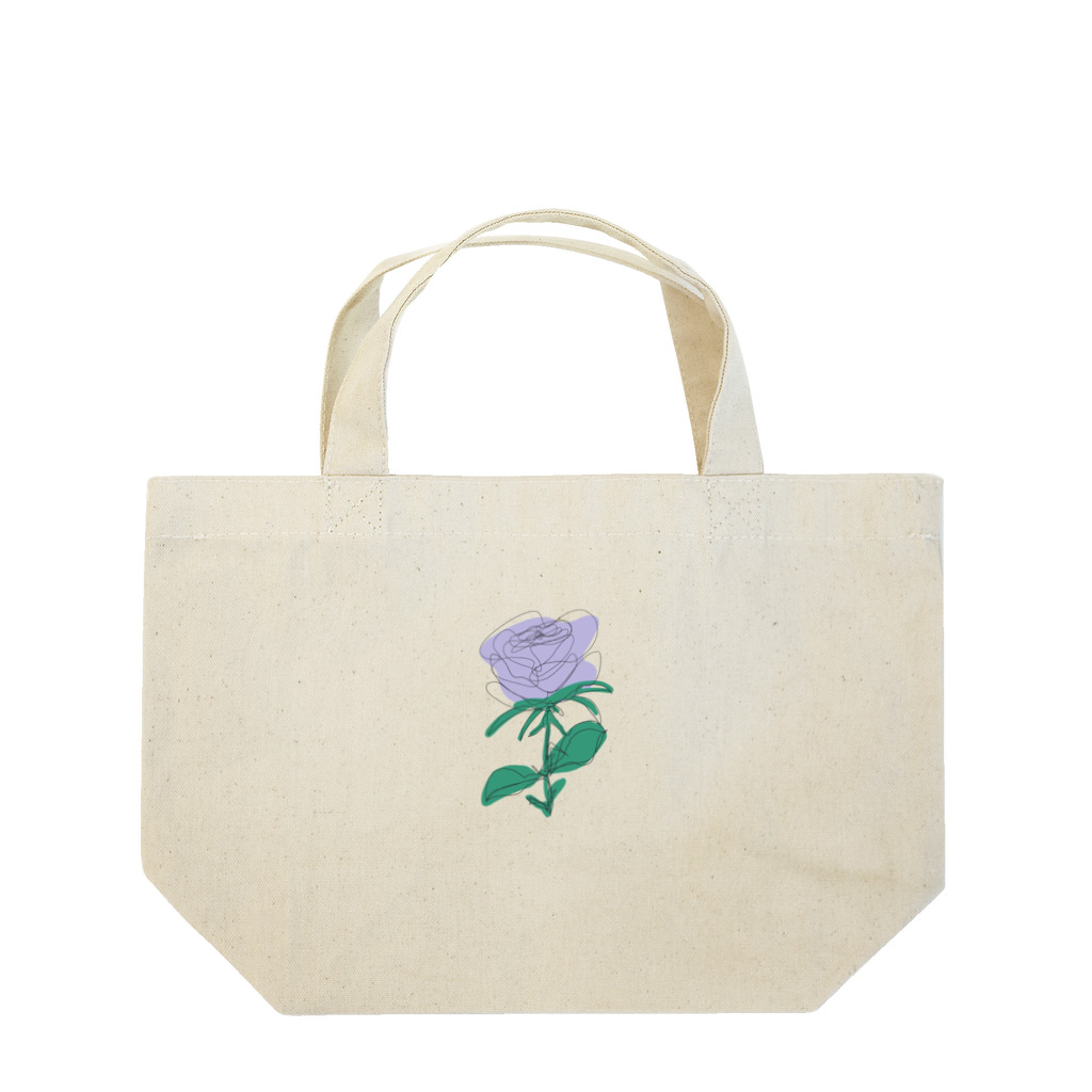 サラスシのmy ROSE パープル Lunch Tote Bag