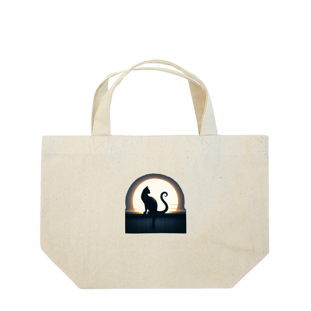 万事屋の猫のシルエットが美しい Lunch Tote Bag