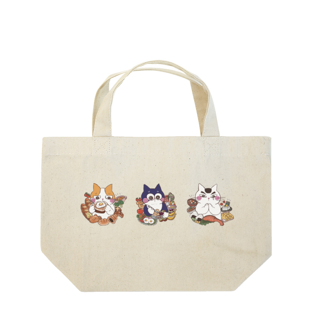 KEI_KAPI_TOMの朝ごはんを食べる猫 Lunch Tote Bag