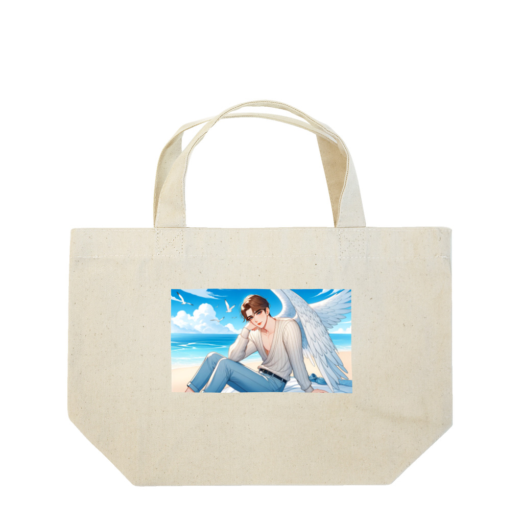 MACHIKO-OMOROのイケメン天使👼　みきゃえる ランチトートバッグ