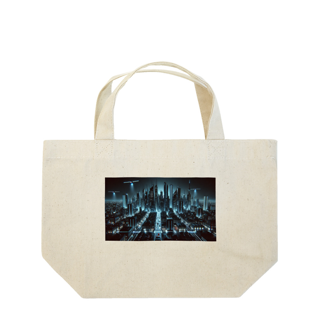 ETOWA_TOWAの未来都市の停電 Lunch Tote Bag