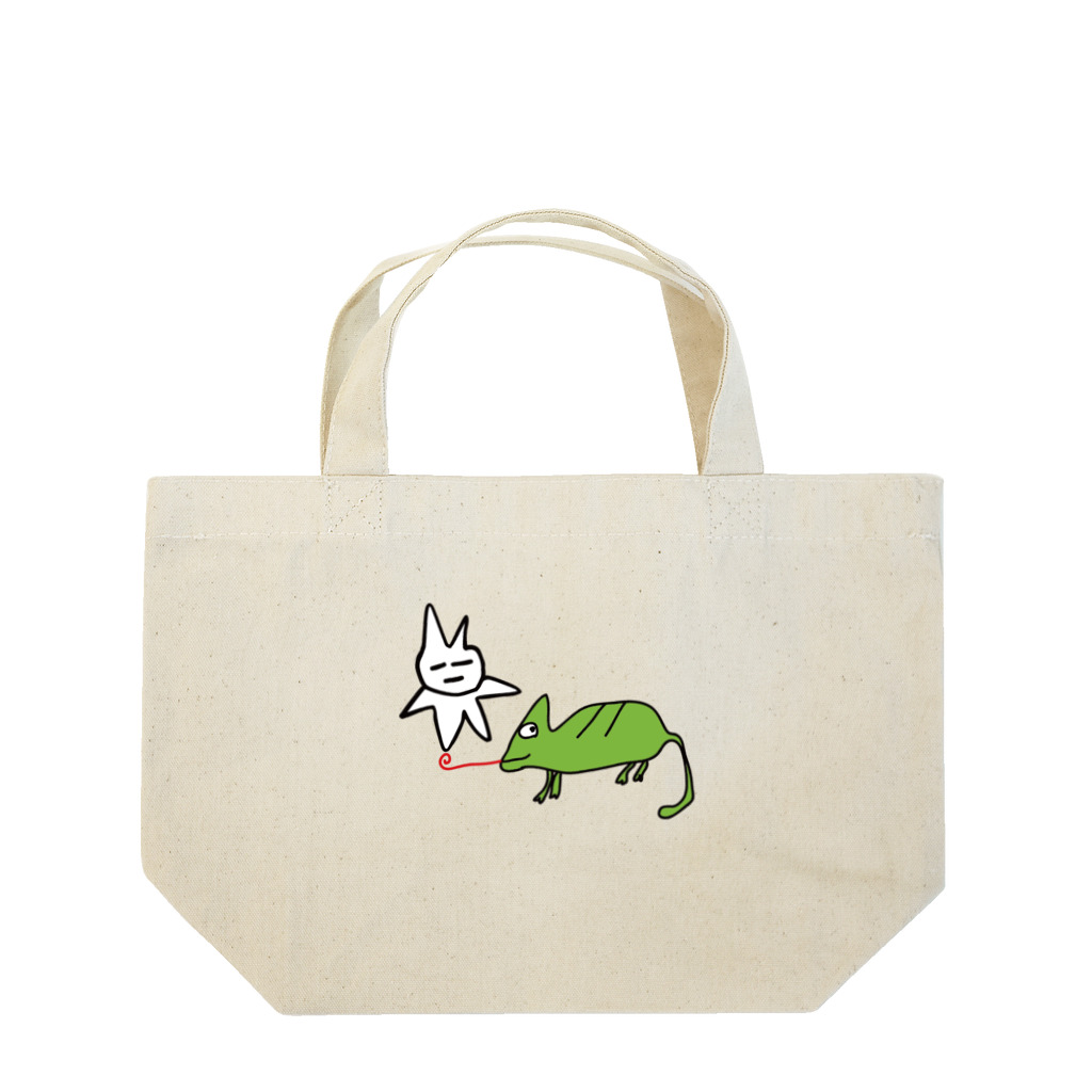 GAKUのおかしな店のフレイザーくんとカメレオン Lunch Tote Bag