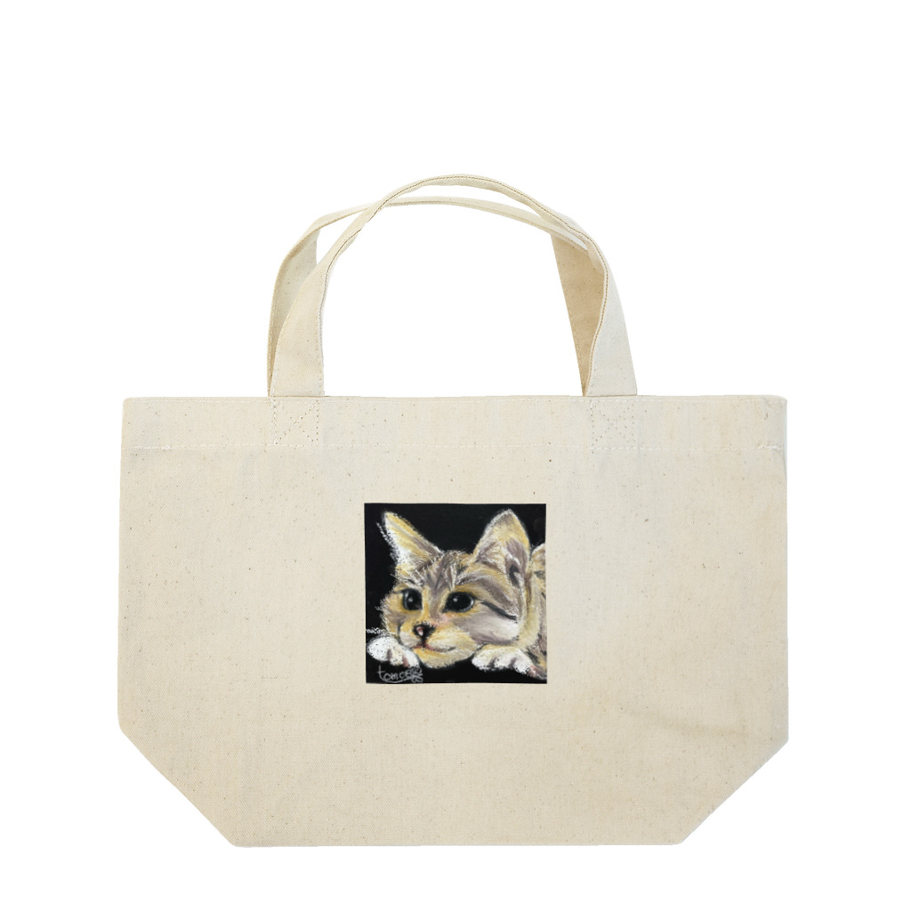 チョークアートグッズ😊のチョークアートの子猫ちゃん😊 ランチトートバッグ