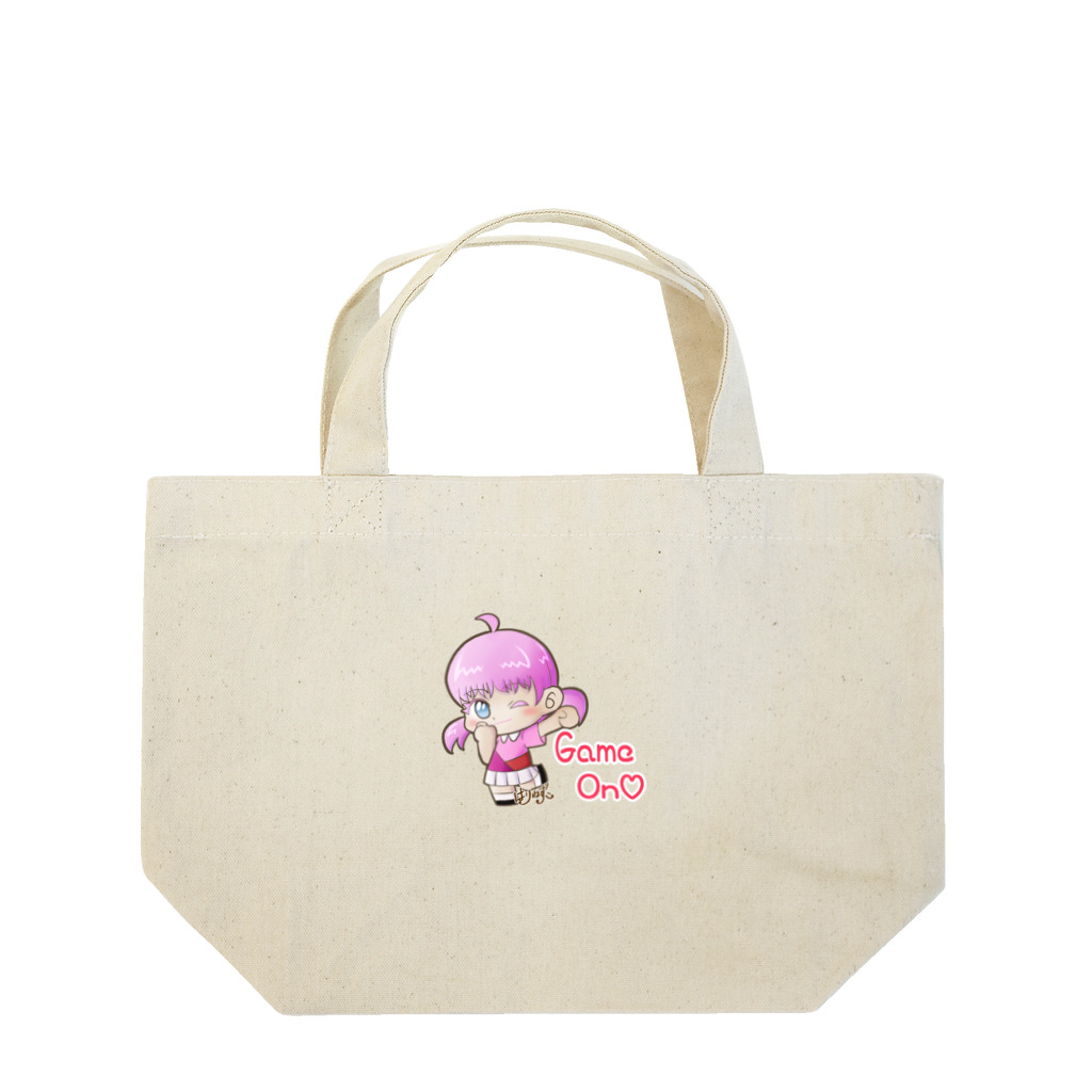 はりねずこのイラストのゲームオン！モモちゃん Lunch Tote Bag