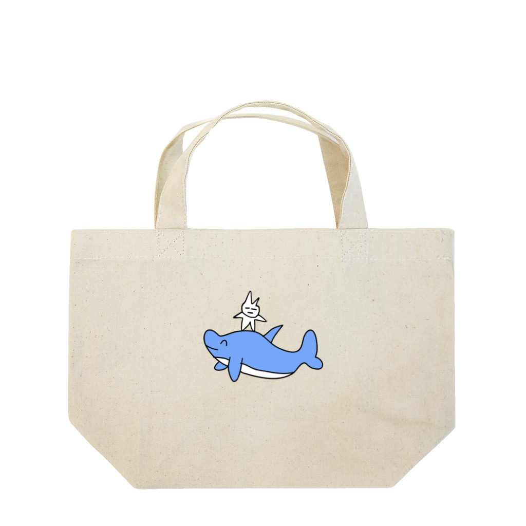 GAKUのおかしな店のイルカに乗ったフレイザーくん Lunch Tote Bag