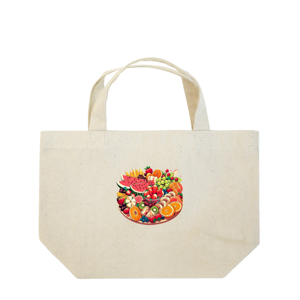 noiSutoaの異なる色と形の美しいフルーツがたっぷり詰まった盛り合わせ Lunch Tote Bag