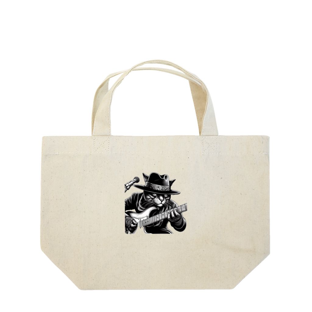 age3mのブルースギターネコ Lunch Tote Bag