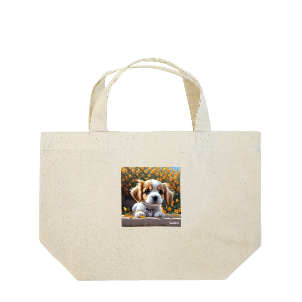 Makoto_Kawano Designの可愛すぎるわんちゃん可愛い🐶 Lunch Tote Bag