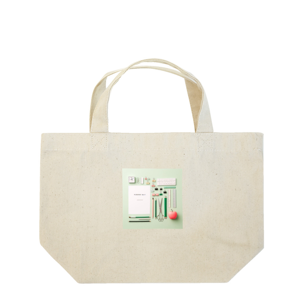 Lock-onの文房具大好き❤緑色02 Lunch Tote Bag