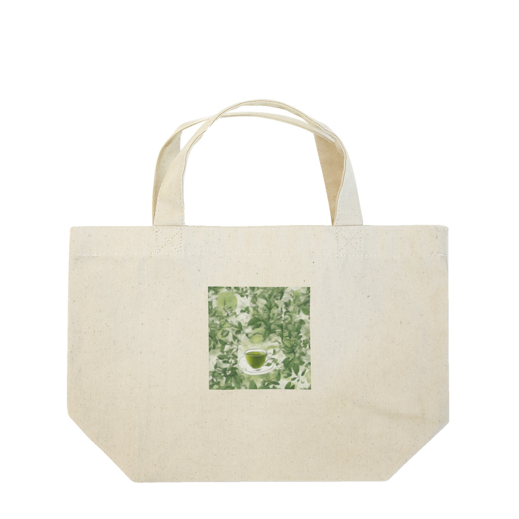 千裕アトリエ（いつもありがとう）のグリーンティーのアート　green tea art Lunch Tote Bag