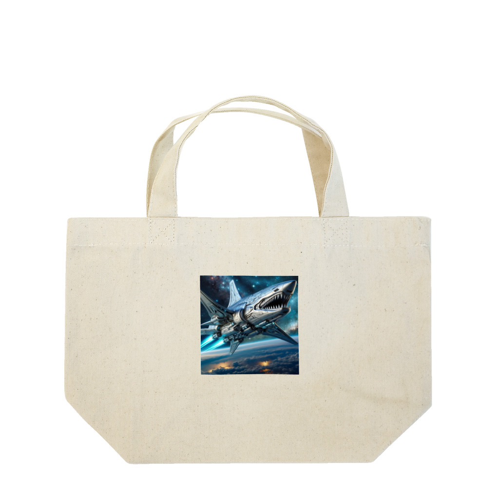 RISE　CEED【オリジナルブランドSHOP】のサメの宇宙船 Lunch Tote Bag